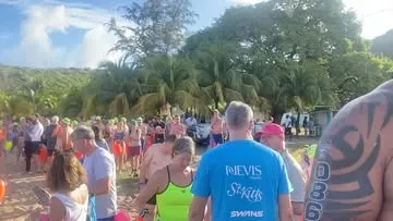 So… I went to the Nevis 🇰🇳 ➡️ St Kitts cross channel swim 🏊🏽‍♀️🏊‍♂️🏊  (...